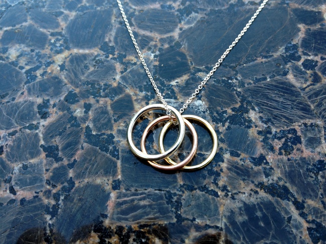 Triple Necklace – Silver, Copper, Brass – Brandon Rubin